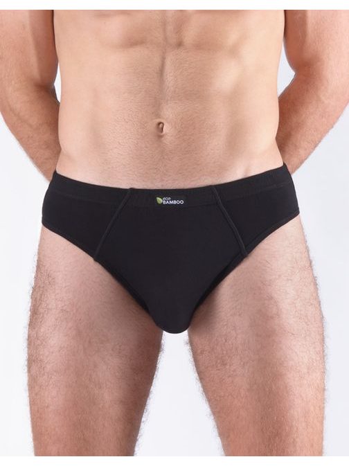 Čierne pánske slipy Eco Bamboo s úzkym bokom