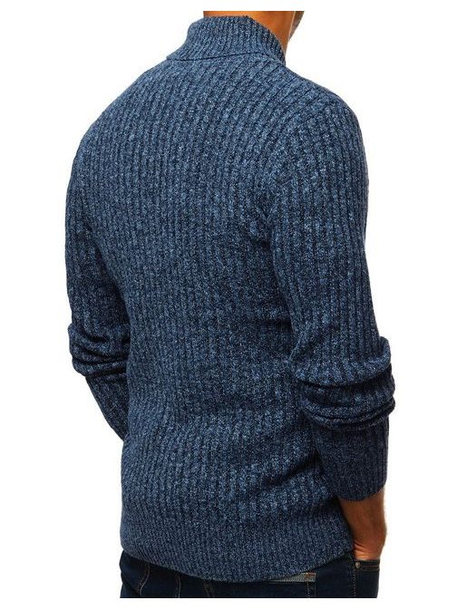 Štýlový sveter v modrej farbe