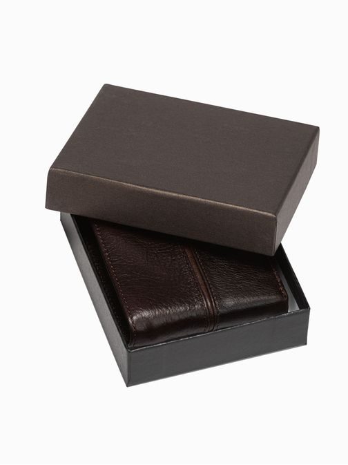 Hnedá kožená peňaženka A793