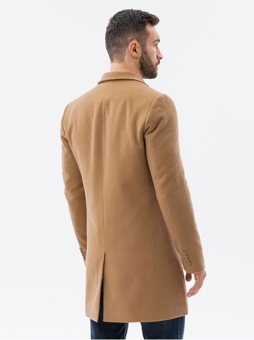 Kamelový elegantný kabát C536