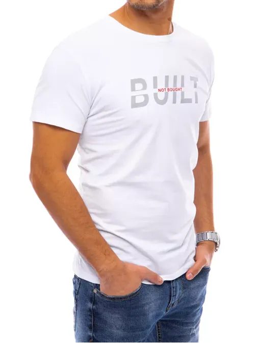 Biele tričko s nápisom Built