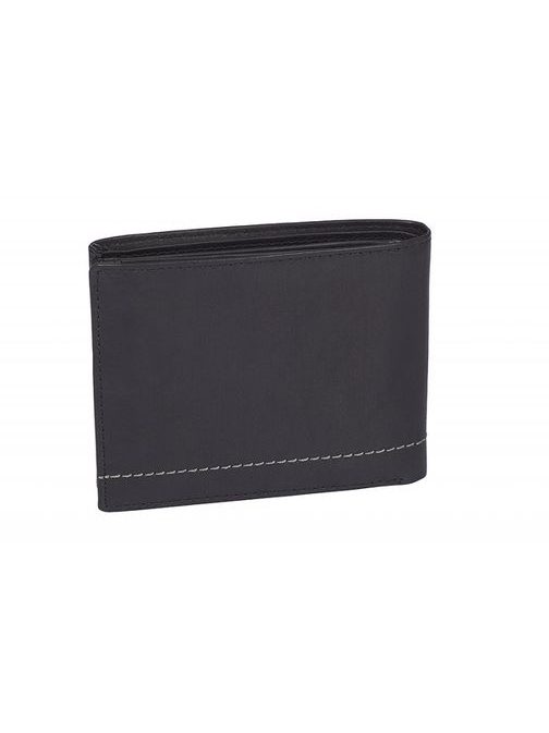 Elegantná čierna kožená peňaženka Rovicky