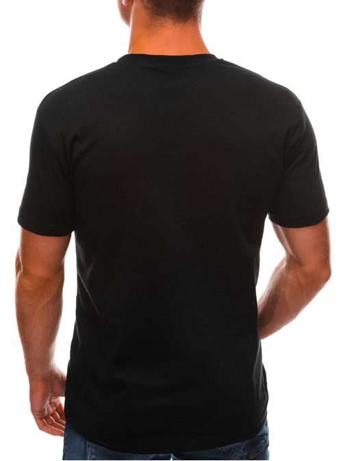 Decentné čierne tričko New York S1498