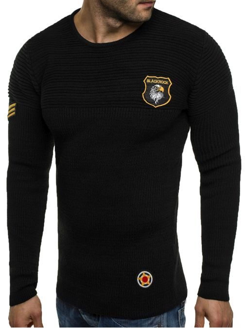 Čierny sveter pre pánov BLACK ROCK 18034