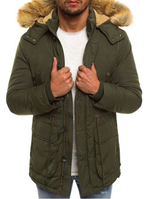 Khaki zimná parka J.BOYZ X1046K