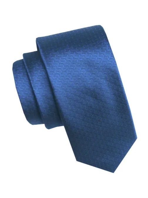 Elegantná vzorovaná modrá pánska kravata