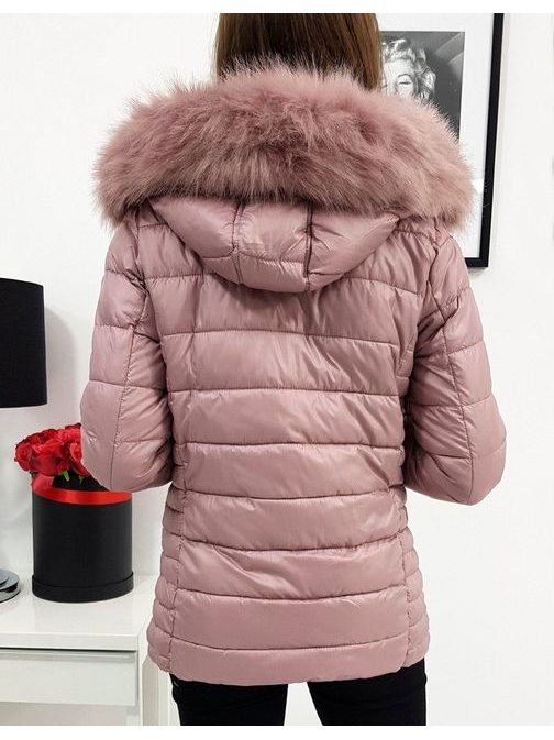 Ružová dámska zimná bunda SARA prešívaná