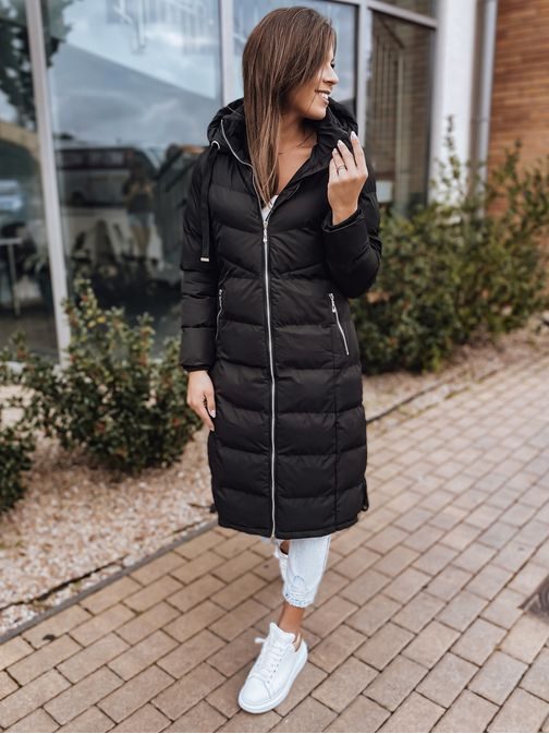 Neobyčajná dámska bunda v čiernej farbe Mensi