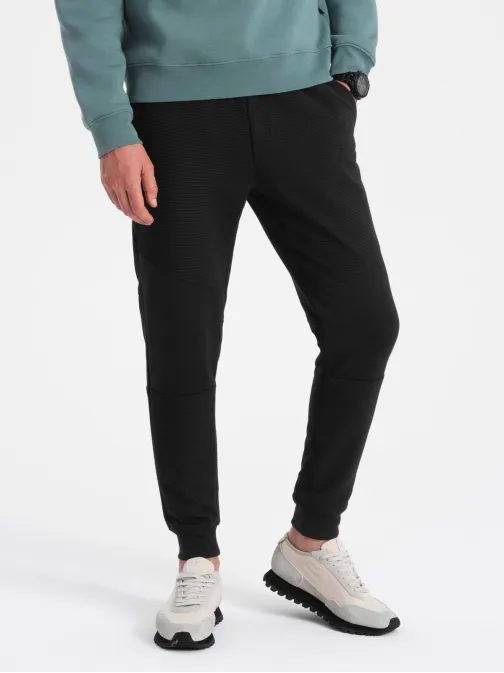 Čierne jedinečné tepláky V1 PASK-0127