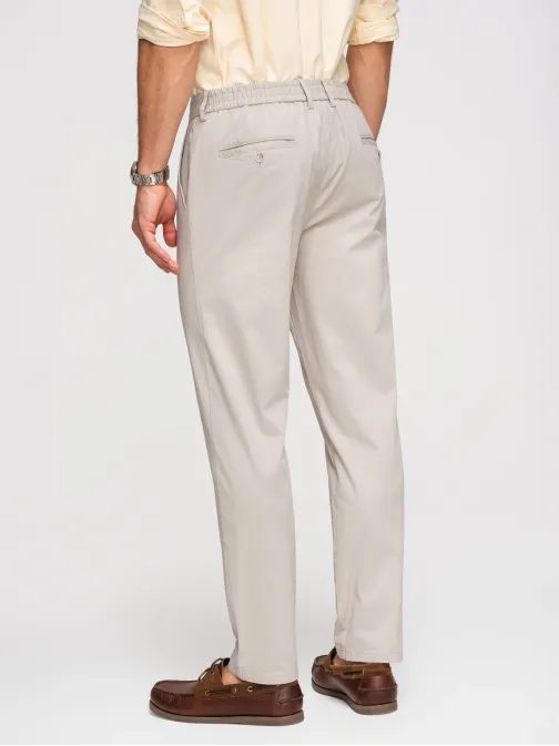 Pánske béžové chinos nohavice V2 PACP-0293