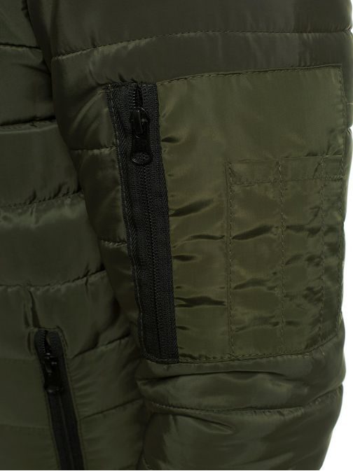 Prechodná khaki bunda s kapucňou J.STYLE AK78