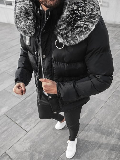 Čierna pánska zimná bunda O/99120Z