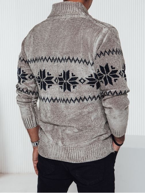 Moderný krémový sveter severského štýlu