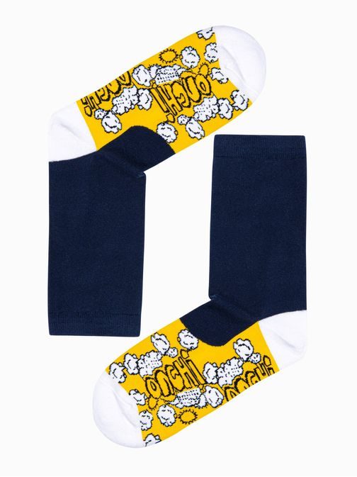 Veselé žlté pánske ponožky U122