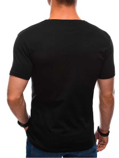 Štýlové tričko v čiernej farbe S1404