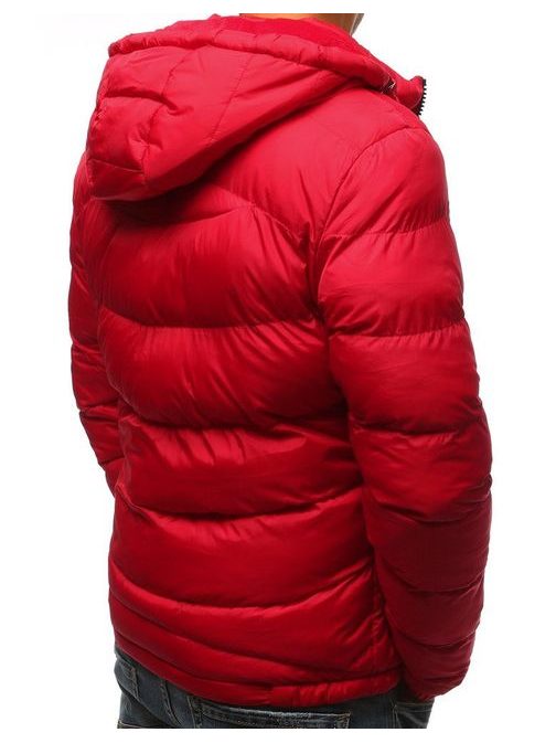 Červená atraktívna zimná bunda