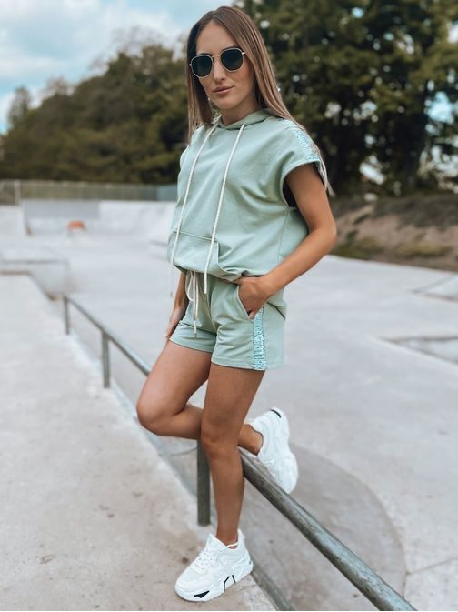 Neobyčajný zelený dámsky komplet Glam