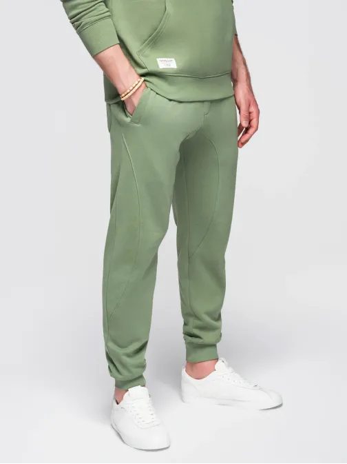 Trendy tepláková zelená súprava (mikina s kapucňou +tepláky) V3 Z121