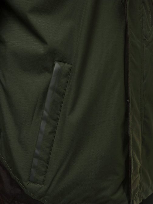 Pánska prechodná bunda v khaki farbe MG/2517