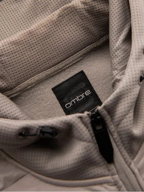 Moderná popolavá pánska prechodná bunda V3 JANP-160