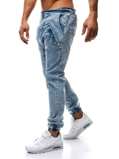 Trendové pudlové džínsy Otantik 812 jasno-nebeské