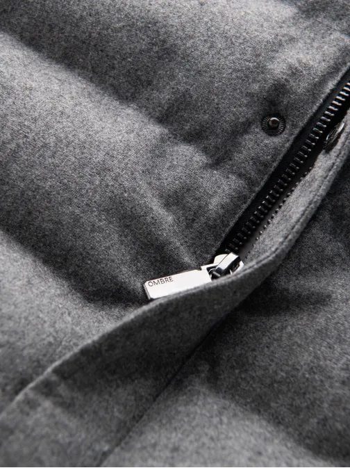 Prešívaná melírovaná šedá vesta V1 JAVJ-0210