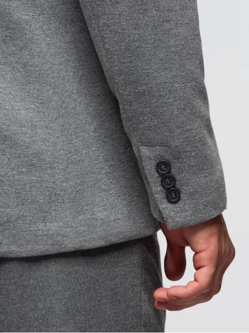 Trendy šedé sako pre pánov V2 BLZB-0100