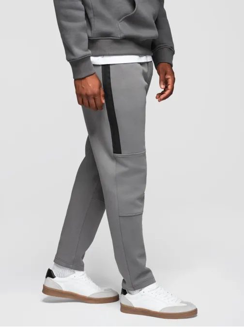 Sivé tepláky s prešívaním V3 OM-PASK-0281