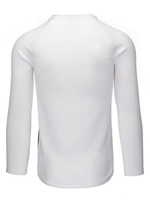 Originálny biely sveter v štýlovom prevedení