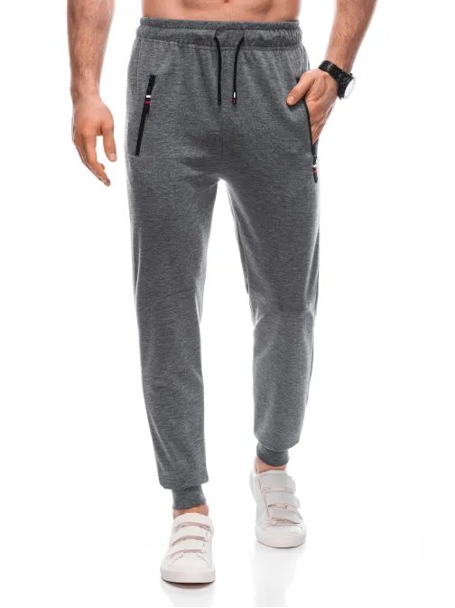 Trendy šedé pánske tepláky P1437