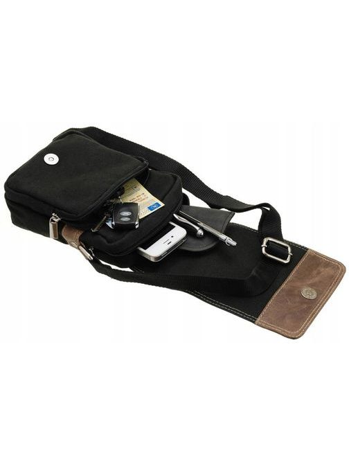 Trendy pánska tmavo hnedá taška cez plece WILD