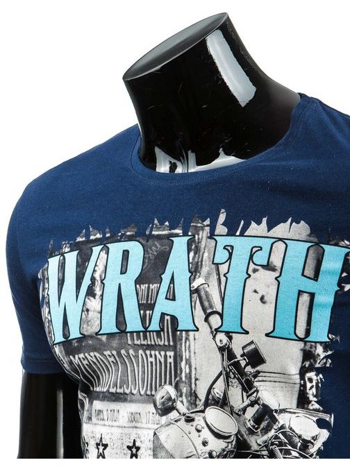 Granátové pánske tričko s nápisom Wrath