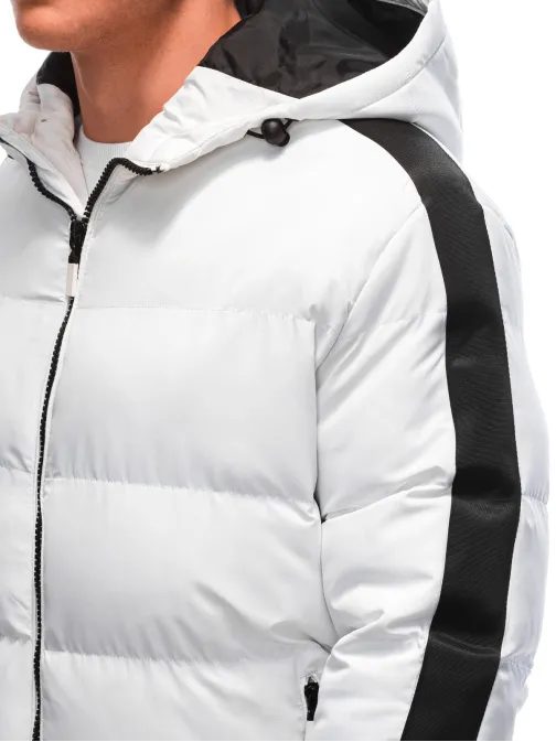 Prešívaná biela zimná bunda V5 EM-JAHP-0101