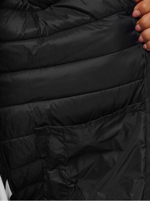 Trendová dámska bunda v čiernej farbe JS/M23036/392