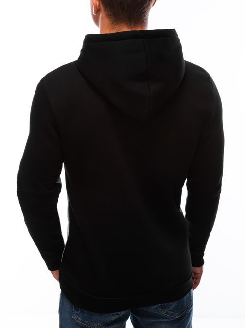 Mikina s kapucňou v čierno-šedej farbe B1387
