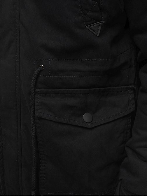 Fantastická čierna bunda na zimu JD/392