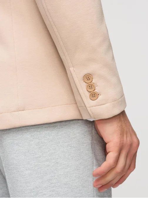 Béžové športové slim fit sako V5 M165