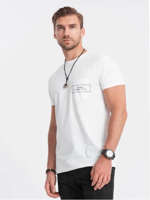 Biele tričko v štýle streetstyle V8 TSCT-0108