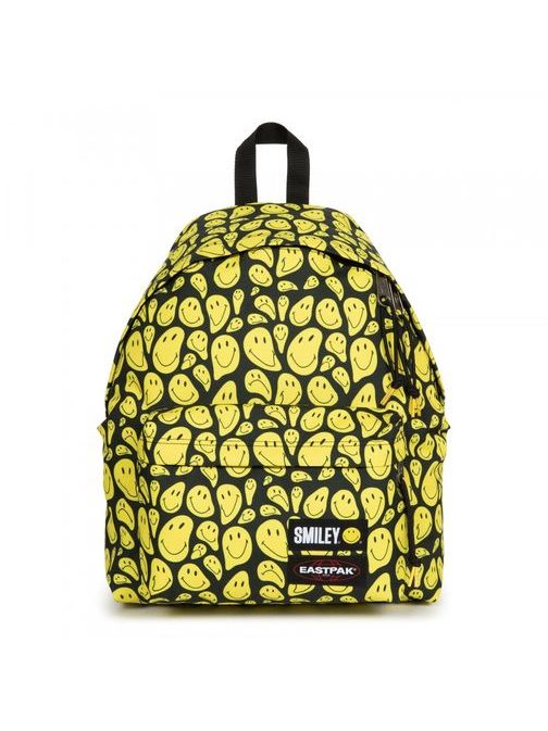 Mestský žltý ruksak so smajlíkmi Eastpak Stretch