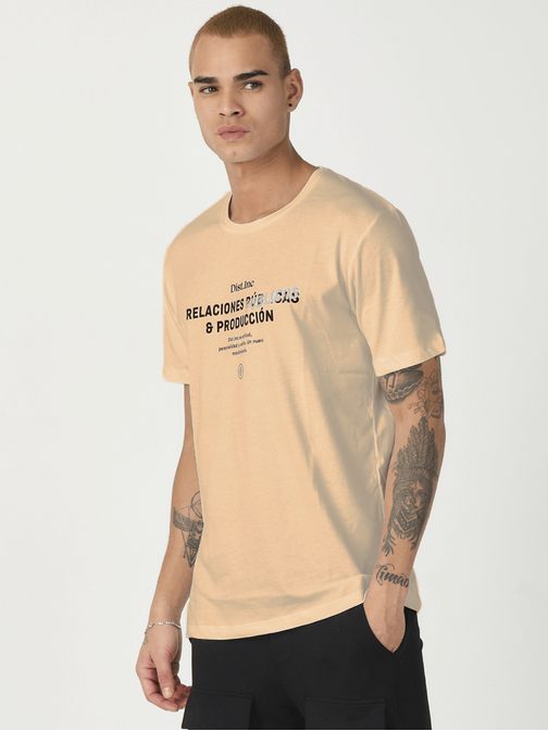 Trendové béžové tričko MR/21516