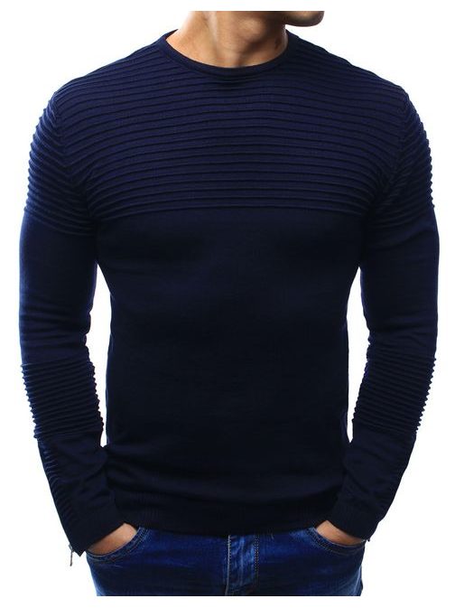 Prúžkovaný granátový sveter so zipsami