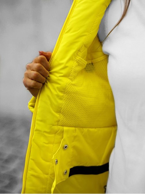 Žltá príjemná dámska zimná bunda JS/HH012/26Z