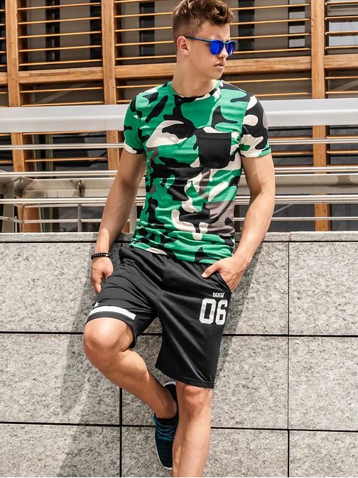 Trendy zelené maskáčové tričko ATHLETIC 1026