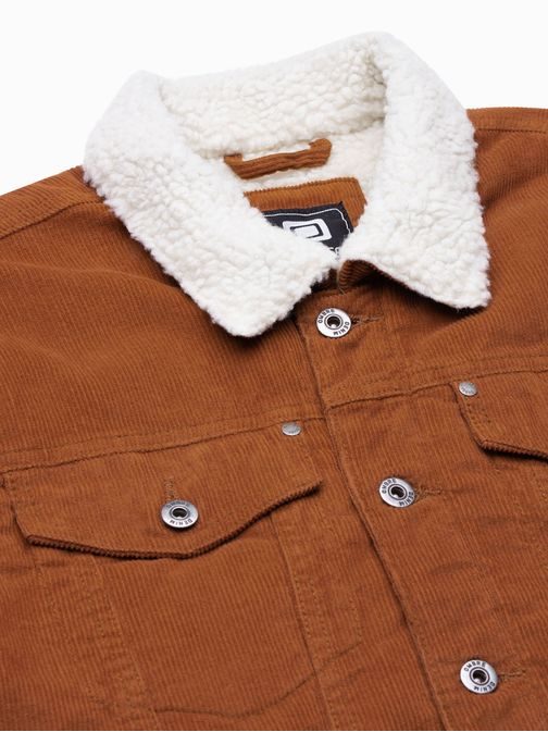 Hnedá prechodná rifľová bunda C524