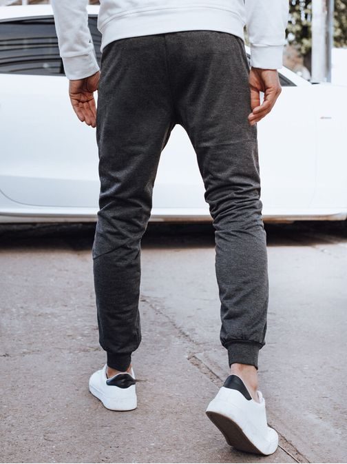 Pohodlné tepláky v tmavošedej farbe