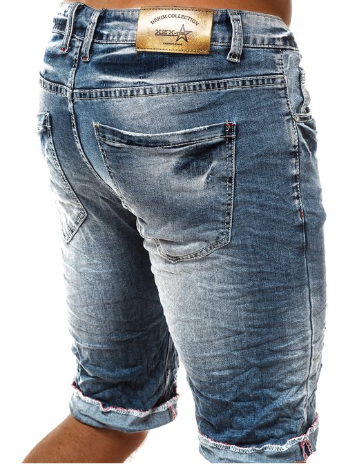 Pánske jeansové kraťasy modré XZX/3960
