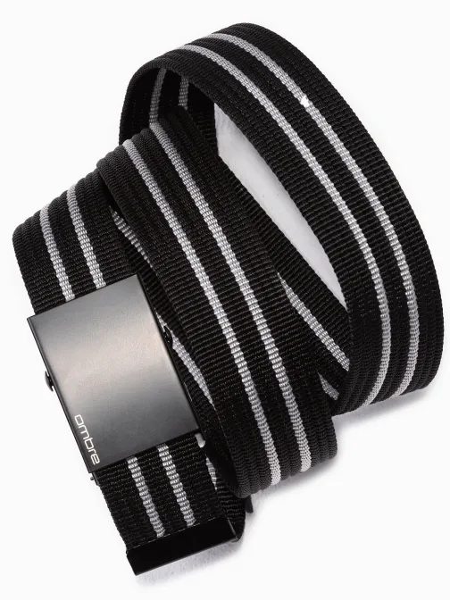 Pánsky látkový opasok v čiernej farbe A365
