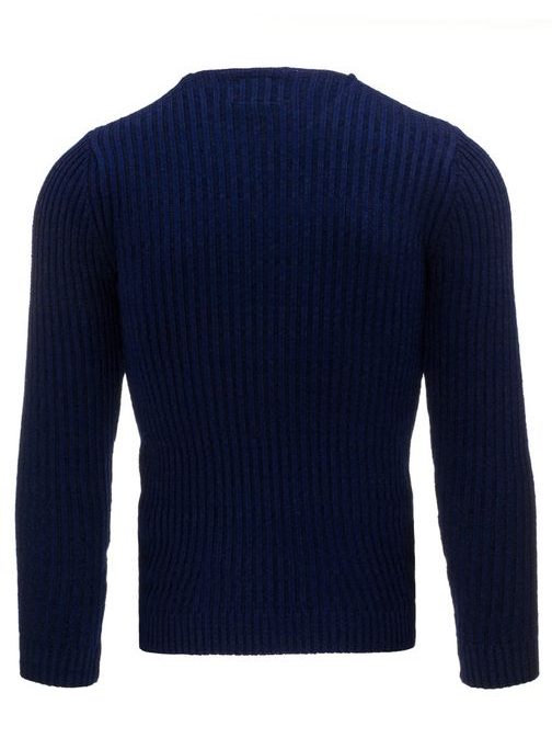 Originálny jednoduchý pánsky sveter v granátovej farbe