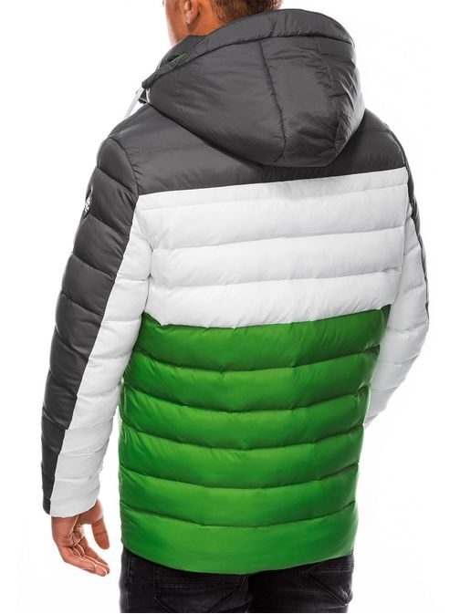 Zelená prešívaná zimná bunda c418