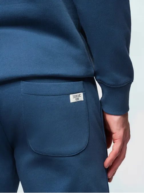 Trendy tepláková tmavomodrá súprava (mikina s kapucňou +tepláky) V4 Z121